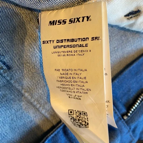 Miss Sixty Blue Buttoned Pencil Skirt - Picture 6 of 12